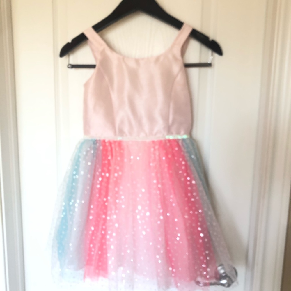 Girls Fun Pink and Teal Tutu Dress